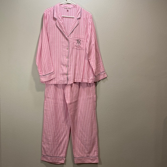 Victoria's Secret Other - Victoria's Secret pink striped pajama set
